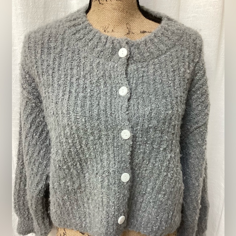 Double Zero Gray Button-Up Cardigan